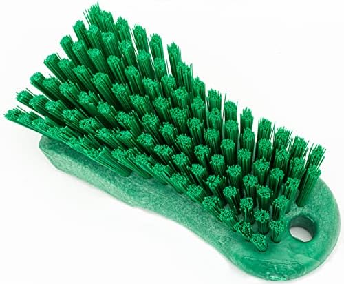 Sparta 40521ec09 пластична четка за чистење, четка за чистење на рака, четка за нокти со висечка дупка за чистење, 6 инчи, зелена