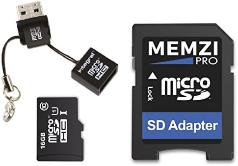 MEMZI PRO 16gb Класа 10 90MB / s Микро Sdhc Мемориска Картичка Со SD Адаптер и Микро USB Читач За Doogee X Серија Мобилни Телефони
