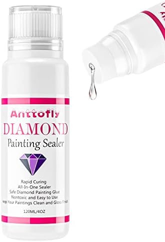 Anttofly Diamond Sainting Sealer 120 ml - Лепак за сликарство со дијаманти, лепак од 5Д дијамант за цврсто држење на вашиот дијамант,