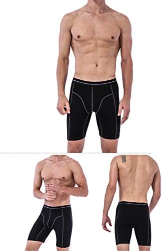 Andongnywell Comfort Flex Flex Fele Fit лесни мрежи Boxer кратки панталони со пет точки Спортски брифинзи за долна облека за долна