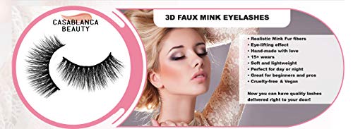 Казабланка убавина | Luxe Faux Mink Лажни трепки - Класичен дам | Без суровост и вегански трепки, мек глам, природен изглед, еднократно 15+ пати