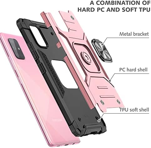 Ultra Slim Case компатибилен со Samsung Galaxy A71 Case за телефонски компјутер и TPU случај за телефонски заштитен случај на заштитен случај