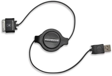 SCOSCHE sleekSYNC СТИГНАЛЕ USB 2.0 кабел за iPod и iPhone-Црна