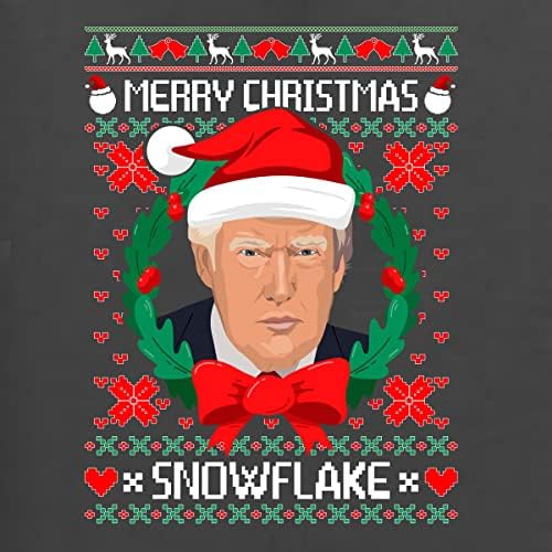 Диво Боби Среќен Божиќна снегулка Трамп Грден Божиќен џемпер Унисекс екипаж графички џемпер