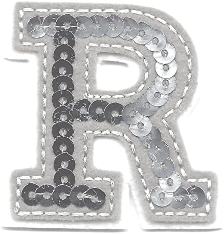 Букви - сребрена секвенца 2 буква р - железо на везена апликација