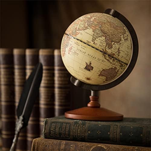 N/A 22cm Светски глобус земја мапа на англиски јазик Ретро дрвена географија Образование Глобус биро за декорација Мебел