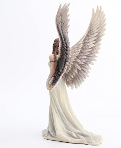 САД 9,5 инчи духовен водич за бајки декоративни статуи фигура, бела и сива