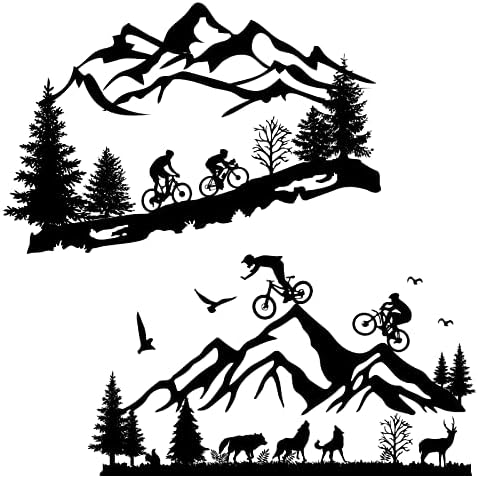 Супердант 2 чаршафи/поставена wallидна налепница планински велосипед возење на отворено спортски wallид декларална врв шума