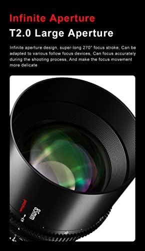 7артизани 35мм Т2. 0 Целосна Рамка Голема Решетка Кинематографски Професионален Филмски Објектив За Камера Без Огледало Sony E Mount