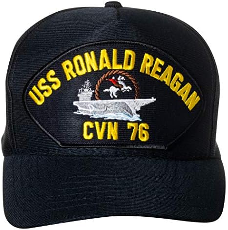 Соединетите држави морнарици УСС Роналд Реган CVN-76 Супер-превозник Амблем Амблем Печ Хет Шата Сина бејзбол капа