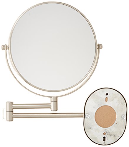 Џердон Двострано Огледало За Шминка На Ѕид-Огледало За Шминка СО 7x Зголемување &засилувач; Ѕид - Монтирање Рака-8-Инчен Дијаметар Огледало Со