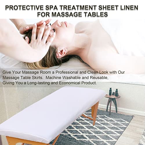 Заштитна табела за масажа на масата, бариера за маса за масажа со избрише чиста површина, ја штити масата за масажа, спа -постелнини
