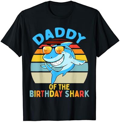 Менс тато на роденденот на ајкулата, татко што одговара на семејна маица
