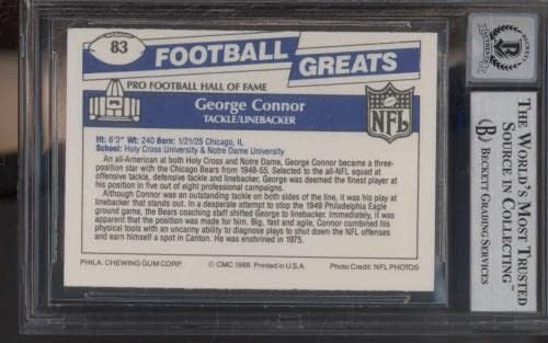 83 Georgeорџ Конор - 1989 година Фудбалски картички Оди Грејс Оценети BGS Auto 10 - Автограмски фудбали
