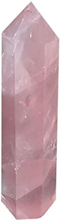 Гуоларизи Рок кварц Кристално стапче за лекување на точката 2 парчиња камен 40-50мм природен минерален розов декор