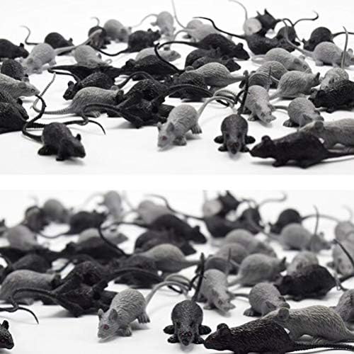 Стобак реалистички стаорци со мали глувци модел Страшно шега за играчка за шега на Ноќта на забави, 20 парчиња