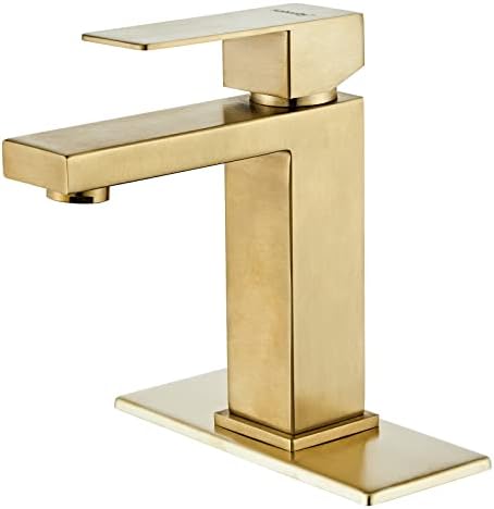 Кохонби модерна четкана златна бања тапа единечна дупка ， единечна рачка бања мијалник за мијалник од не'рѓосувачки челик комерцијална