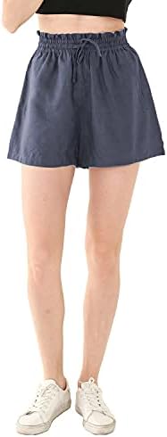 Амашију жени постелнина со високи половини шорцеви за кратки панталони за лето секојдневно