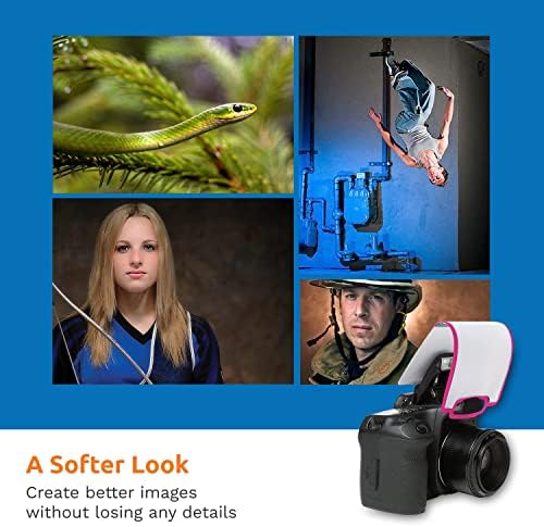 LumiQuest Мек Екран, Флеш Дифузор &засилувач; Светлина Омекнувач, Универзална Класичен Дизајн За Дигитални SLR Камери, Неонски Розова