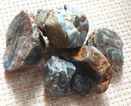 Рамш Чанд Индустрија Сина сафир сурова груба 100 gms оригинална природна чакра метафизичка заздравување кристален скапоцен камен Reiki