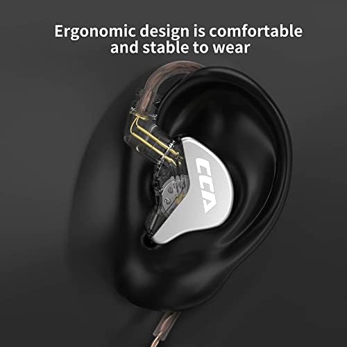 CCA CRA Earbuds, во монитори на ушите слушалки IEM со совети за уво, чист звук супер бас, професионален жичен во ушни слушалки на сцената
