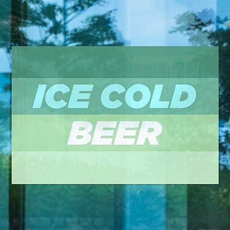 CGSignLab | Ледено ладно пиво -Модерен градиентски прозорец за лепење | 36 x24