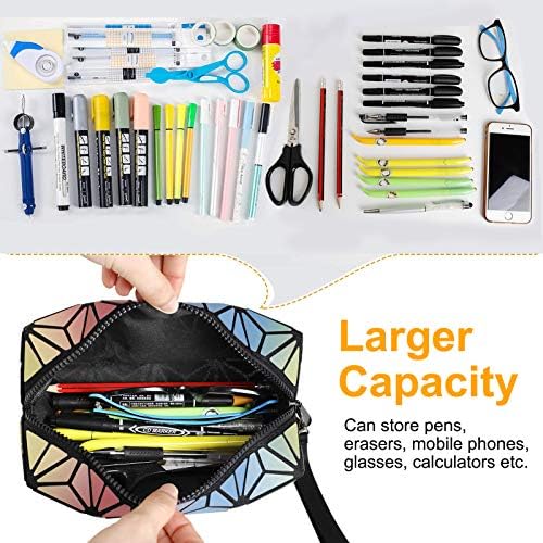 Светлечка торба со молив со голем капацитет, преносна торбичка со молив, геометриска торба со молив, молив, патентска торба за канцелариски материјал