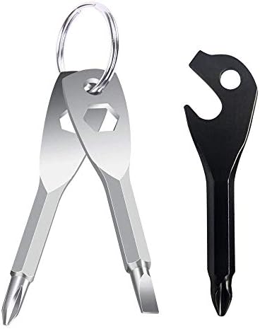 Преносен шрафцир за преносни приврзоци за клучеви со 3-во-1 и 4-во-1 функции, отворач за клучеви и шишиња-Одличен машки подарок за работни