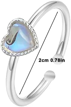 Мот прстен сребро позлатен 925 шарен loveубовен прстен во форма на срцев облик на срцев индекс прстен прстен прстен на срцето прстени