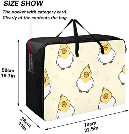 Н / А Торба За Складирање Облека Под Креветот За Јорган-Голем Капацитет Симпатична Торба За Организатори На Птици Кокатиел Со Патенти Декорација