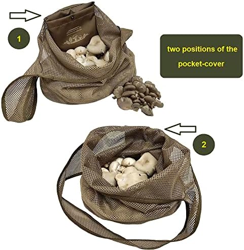 Acropolis Haversack Crossbag - Фуража чанта за Морели - торба за шопинг - изборот на лов на печурки - фуражна торбичка за пешачење, морел печурки, кампување, комбинирање на плажа
