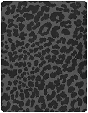 Алаза темно сива леопард гепард за печатење на креветчиња за припишување опремени басинет лист за момчиња бебе девојчиња дете,
