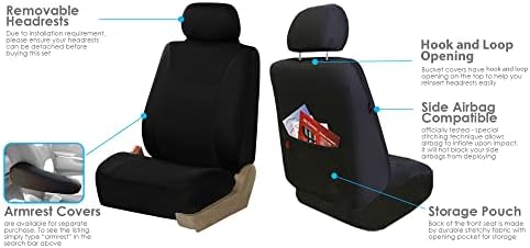 FH Group Light & Breezy Clain Car Seat опфаќа три редови - воздушни перничиња и разделени подготвени -Универзални за автомобили