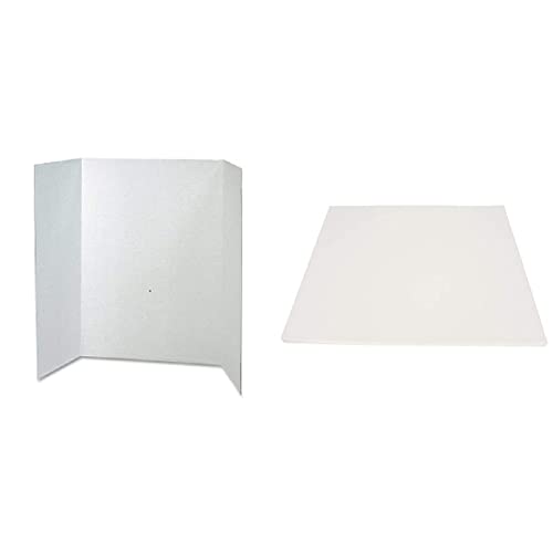 Riteco 22128 Tri-Fold Display/Presentation Boards, 40 x28, White, & Elmer, кои исчезнуваат виолетова школска лепак за лепак, миење, 7 грама,