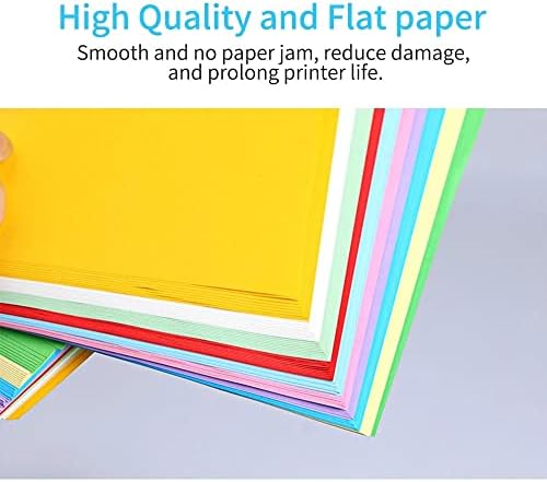 ZyzMH 100 листови A4 Партија за копирање во боја 210x297mm/8.3x11.7in Печатач хартија 70gsm за копирање печатење занаети и уметност