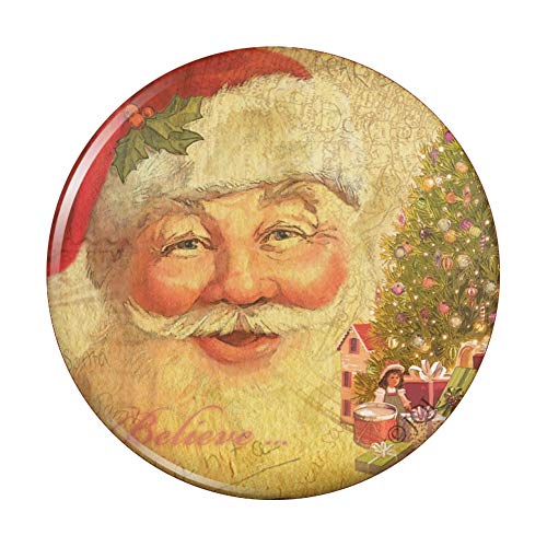 Графики и повеќе Божиќен празник Ретро Антички Дедо Мраз веруваат дека компактен џеб чанта козметичка шминка огледало