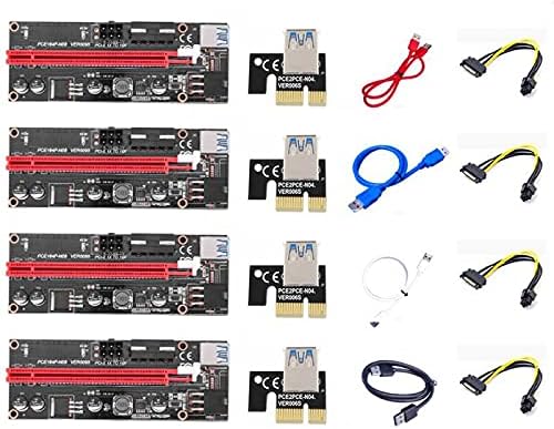 Конектори USB 3.0 адаптер картичка SATA 15 игла до 6 пински напорен кабел Ver 009S Express 1x/4x/8x/16x Extender Riser PCI -E Riser -