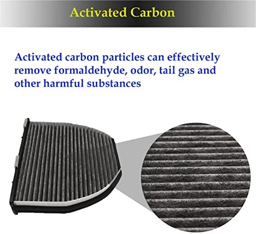 ACCYPRO CUK29005 филтер за воздух во кабината со активиран јаглерод компатибилен со Mercedes-Benz C250 C300 C350 C63 CLS550 CLS63 E350 E550 E63