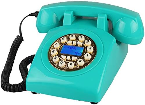 QtqHome старо училиште ретро дизајн кабел жичен телефонски телефон сина сина