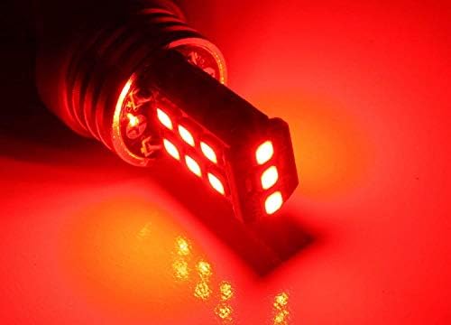 iJDMTOY Strobe/Трепка Функција Црвена 15-SMD LED Замена Сијалица Компатибилен Со 2012-21 Honda Граѓански Седан Трето Светло За Сопирачките.