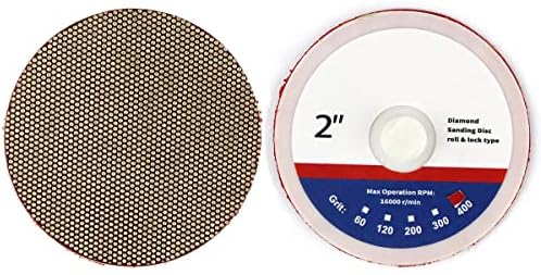 5SET 2 инчи дијамантски дискови за брзо менување и држач за пескарење со 1/4 шанк - пескава плочка камен мермер бетон