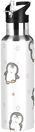 Чилми пингвин спортско шише со вода со вакуум со вакуум изолиран термос колба од не'рѓосувачки челик шише со вода за пешачење за