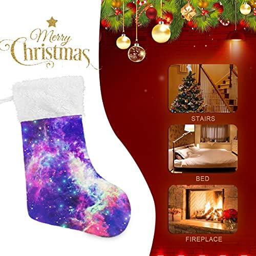 Домиринг виолетова галаксиска маглина Божиќно порибување класични големи чорапи персонализирани Божиќни декорации за забава