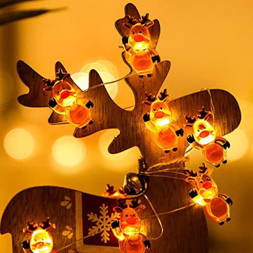 BKG4N4 Божиќни декорации светла Снежен човек Дедо Мраз Декорација Светло низа LED бакарна жица Light Light Light