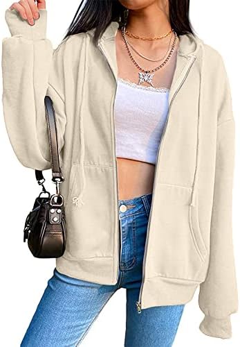 Женски џемпери со качулка, обични долги ракави со преголеми дуксери по поштенски јакни со џебови