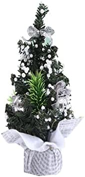 Божиќна десктоп Божиќна дрво, мини вештачко новогодишно дрво, божиќни украси за топки, погодни за празнични внатрешни божиќни декорации