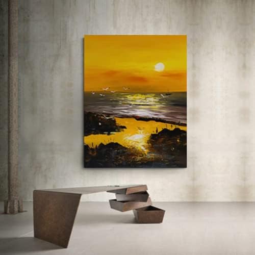 рачно насликано масло сликарство на платно зајдисонце 24*32 инчи современи уметнички дела wallидни уметности и украси за модерна