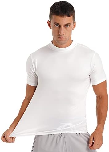 Основни кошула за маички на Аислор врвови со кратки ракави, исмејувани маици за вратот, термички долна облека, влезови подлежи