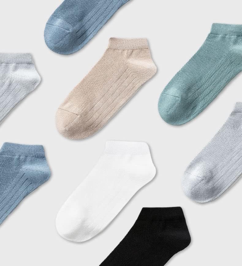Zhuhw 6 пара/многу мажи мрежни чорапи со глуждот памучни спортови чорапи случајни атлетски летни тенки тенки кратки кратки