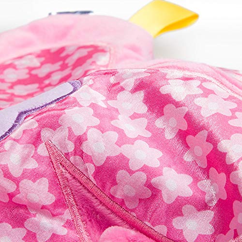 Шарено бебе Тагги безбедносно ќебе Супер меко асистенција крпа крпа играчка удобност таги -белки со сатенска смирувачка играчка розова расадник